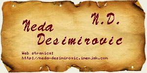 Neda Desimirović vizit kartica